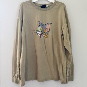 Tom and Jerry men’s long sleeve shirt, size medium
